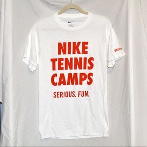 Nike White/Orange Tennis T-Shirt